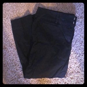 Loft BLACK original crop pants - size 8P